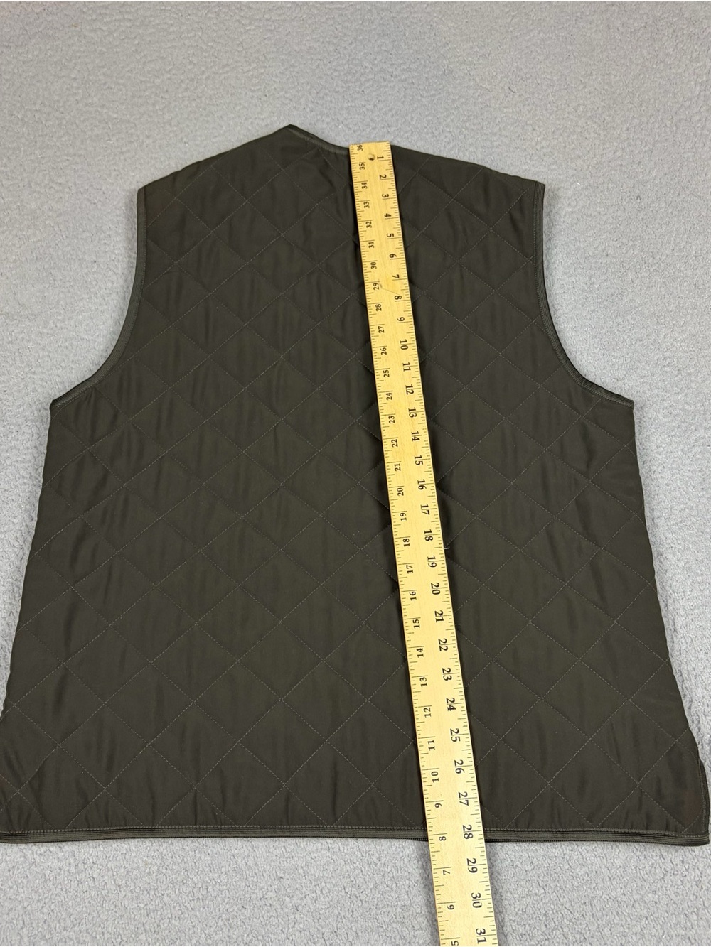 Orvis Quilted Vest Womens Large Green Fleece Lined Full Zip Pockets - Picture 8 of 9